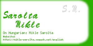 sarolta mikle business card